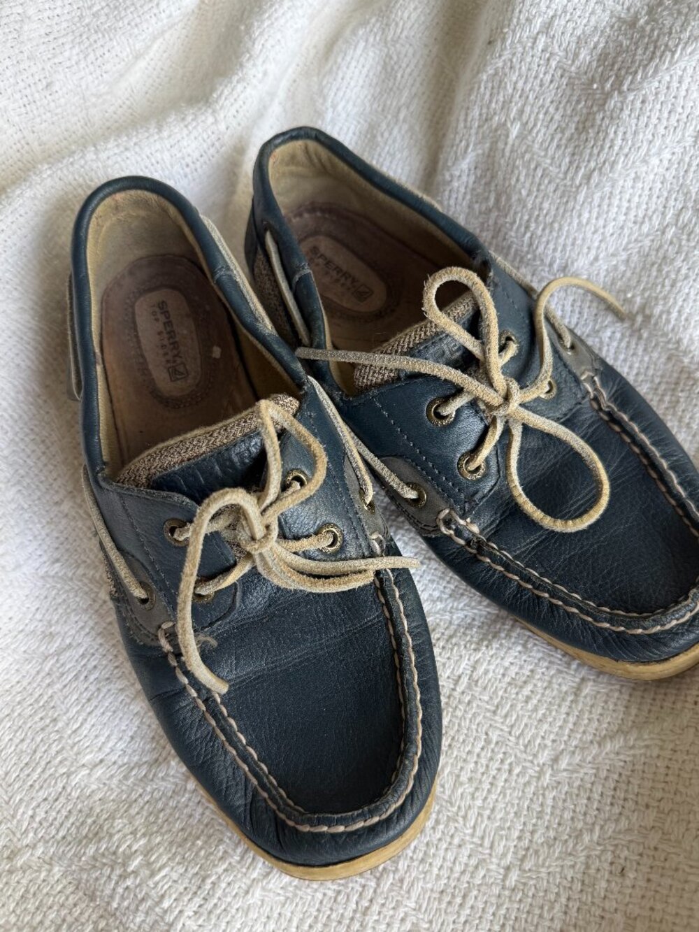 Sperry Top-Sider Bluefish Navy Leather Boat Shoes Women's 8.5